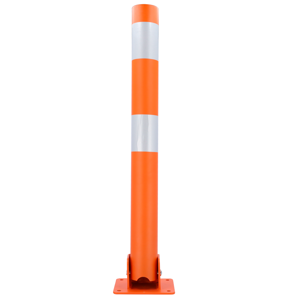 Barriera parcheggio privato - Azionamento manuale - Design del dissuasore cilindrico - Blocco con lucchetto - Installazione su superficie - Realizzato in acciaio