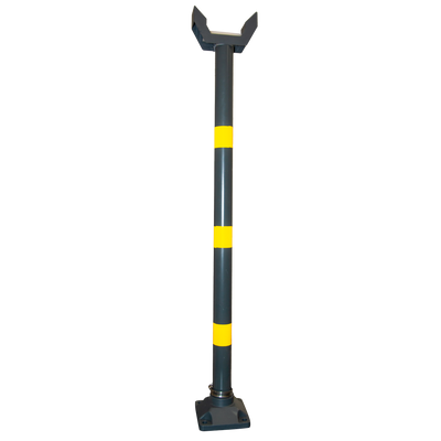Supporto verticale per il braccio della barriera - Compatibile con le barriere di parking - Necessario per le barriere con braccio da 6 metri - Altezza regolabile: 78 ~ 98 cm - Colore grigio con strisce riflettenti
