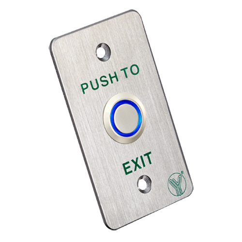 Pulsante di apertura della porta con LED - Uso professionale - Testato 100.000 usi - NO/NC/COM | Montaggio a incasso o in superficie - Misure 86 (H) x 50 (l) x 31 (P) - Realizzato in acciaio inox