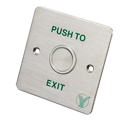 Tasto di uscita - Tipo pezzo elettrico - Adatto per esterni IP68 - NO/COM | Da Incasso o superficie - Misure 86 (H) x 86 (l) x 20 (P) mm - Realizzato in acciaio inox