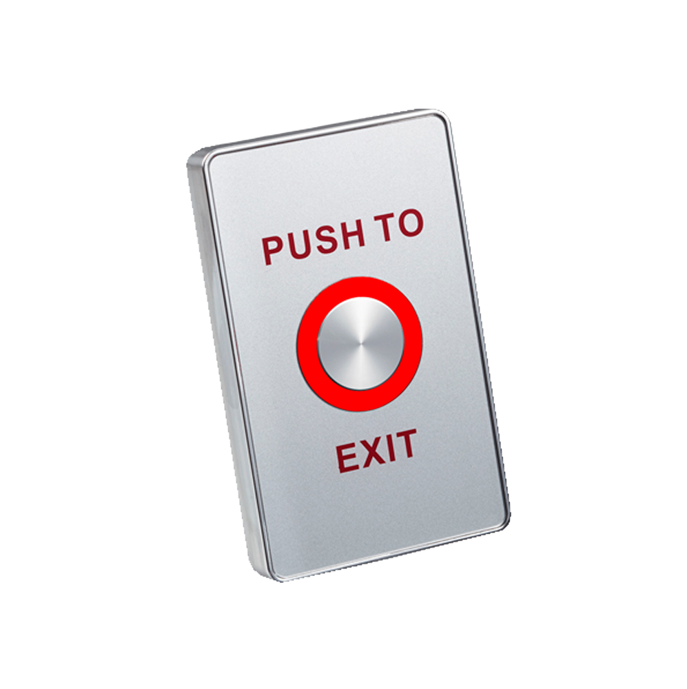 Tasto di uscita - Tipo piezoelettrico con LED - Adatto per esterni IP65 - NO/COM | Superficie - Misure 114 (H) x 70 (l) x 16 (P) mm - Fabbricato in plastica