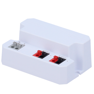 Fuente de alimentación conmutada - Entrada AC 100V ~ 240V - Salida 2 canales - Salida DC 12 V / 2 A (24W) - Color blanco