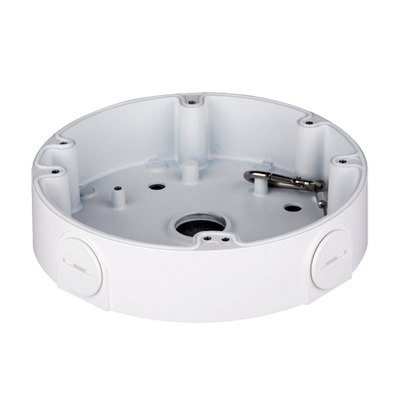 Scatola di giunzione - Per telecamere dome - Per esterni - Installazione a tetto o parete - Colore bianco - Passacavo