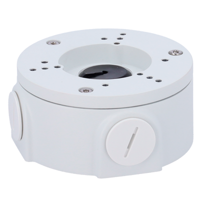 Scatola di giunzione - Per esterni - Installazione a tetto o parete - Passacavo - Lega di alluminio - Colore bianco