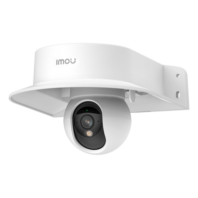 Tettuccio antipioggia per telecamera - Per telecamere dome - A parete e su palo - Colore bianco - Resistenza al carico 3 Kg - Adatto per esterni