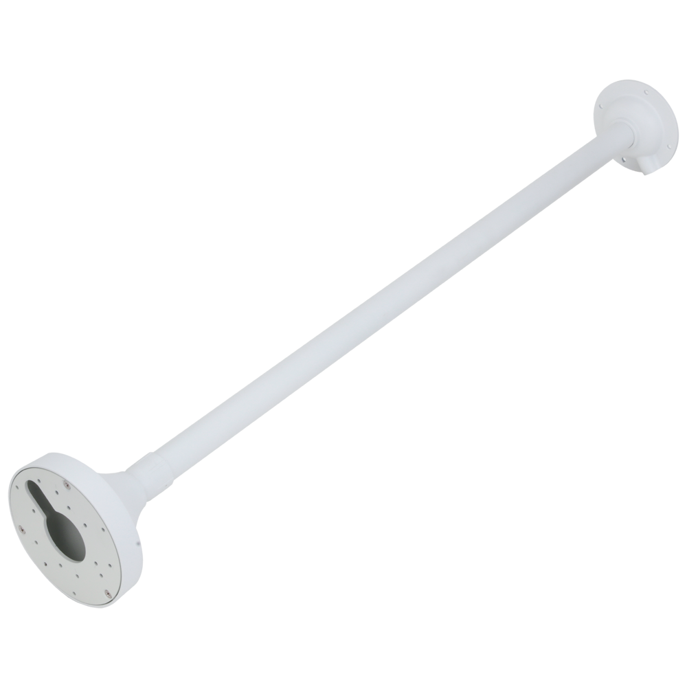 Staffa a soffitto estensibile - Altezza 125.9-815 mm - Adatto per esterni - Compatibile con XSECURITY - Passacavo - Colore bianco