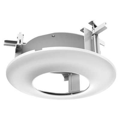 Supporto di arresto - Per telecamere dome - Adatto per esterni - Colore bianco - Carico massimo 3Kg - SECC e PC