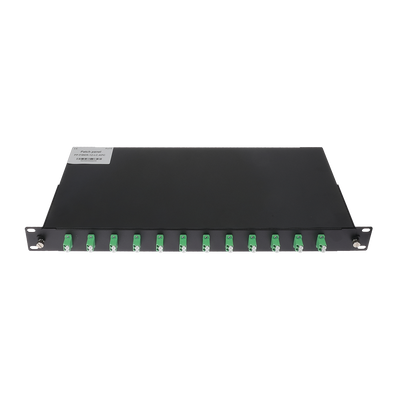 FENIVA | Pannello patch 1U per rack da 19 pollici - Include 12 adattatori LC duplex preinstallati - Finitura APC per una perdita di ritorno minima - Vassoio di giunzione interno integrato - Viene fornito vuoto, senza pigtail inclusi - Superficie ester...
