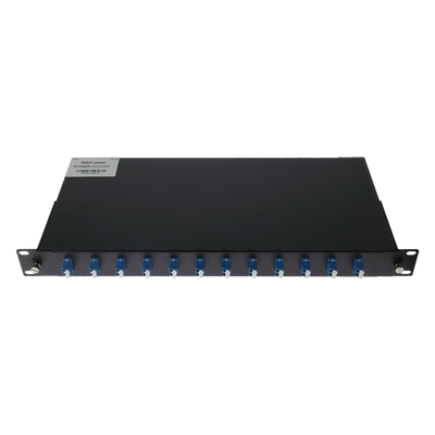 FENIVA | Pannello patch 1U per rack da 19 pollici - Include 12 adattatori LC duplex preinstallati - Finitura UPC per una perdita di ritorno minima - Vassoio di giunzione interno integrato - Viene fornito vuoto, senza pigtail inclusi - Superficie ester...