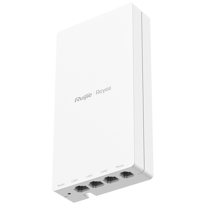Reyee e-Lighten PON - AP Wi-Fi Omnidirezionale a Parete 5 - Supporta 802.11 b/g/n/ac Wave 1 e 2 2.4GHz e 5GHz - Velocità di trasmissione fino a 1167 Mbps - 3x Porte RJ45 Gigabit 1x Porta RJ11 Telefonia - 1 x Porta SC PON Uplink 1G