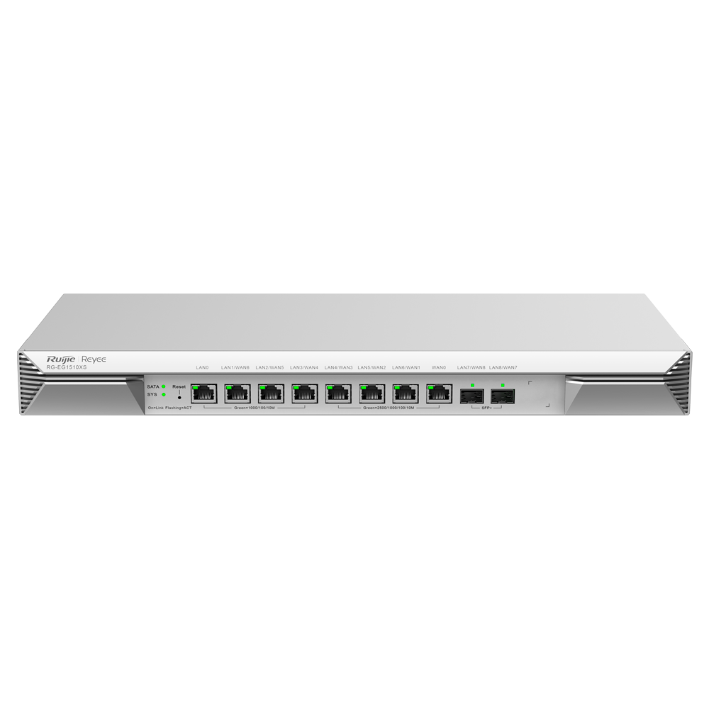 Reyee Router Cloud - 8 Porte RJ45 + 2 SFP+ 10Gigabit - Router + Funzioni Firewall - Supporta fino a 7 WAN per il failover o il bilanciamento - Fino a 4000 Mbps di larghezza di banda - Fino a 1500 utenti consigliati