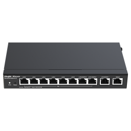 Reyee Router PoE Controller Cloud - 9 Porte GE LAN + 1 Porta GE WAN - 8 Porte PoE+ 802.3af/at / Fino a 110W in totale - Supporta fino a 4 WAN per il failover o il bilanciamento - Fino a 1500 Mbps di larghezza di banda - Server VPN IPSec