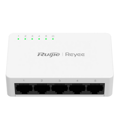 Reyee Switch da Tavolo - Alloggiamento in Plastica - 5 porte RJ45 - Velocità 10/100/1000 Mbps - Plug and Play - Tecnologia a risparmio energetico