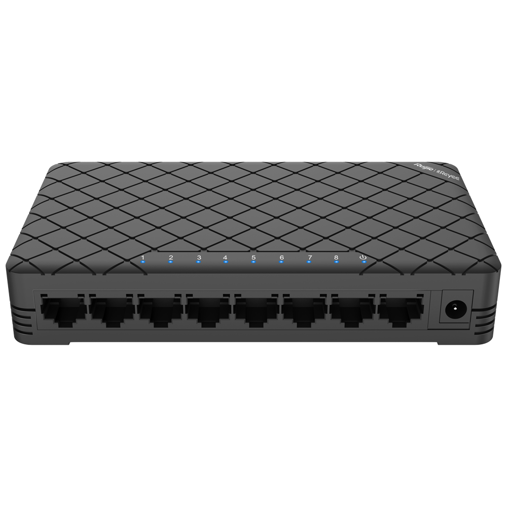 Reyee Switch da Tavolo - Alloggiamento in Plastica - 8 porte RJ45 - Velocità 10/100/1000 Mbps - Plug and Play - Tecnologia a risparmio energetico