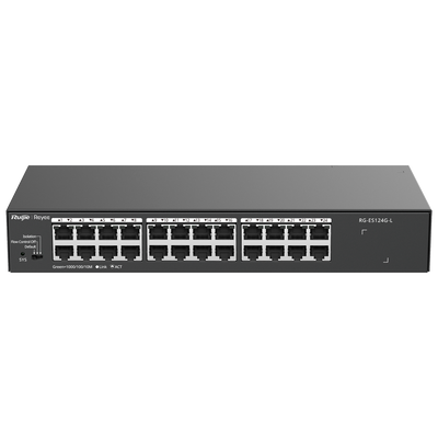 Reyee Switch da Tavolo - Alloggiamento in Metallo - Montaggio su rack - 24 porte RJ45 - Velocità 10/100/1000 Mbps - Plug and Play - Tecnologia a risparmio energetico