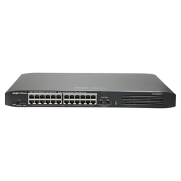 Reyee Switch PoE Cloud Managed - 24 porte PoE 802.3af/at + 2 SFP - 24 RJ45 10/100/1000Mbps + 2 SFP 10/100/1000 - 30W per porta 802.3af/at / Massimo 370W - VLAN/Port Isolation/Loop Detection - Limite di Velocità della Porta