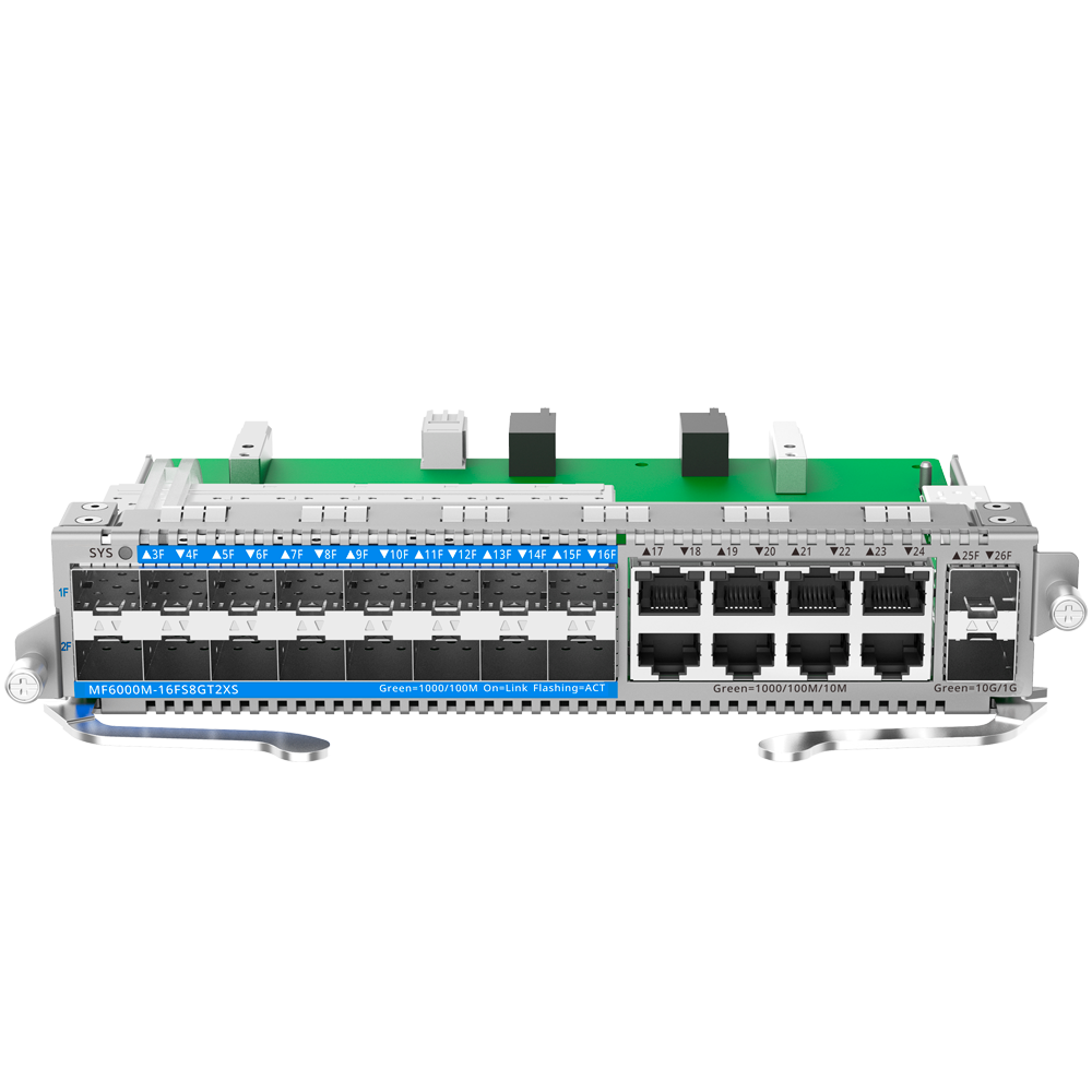 Reyee E-Lighten Line Card - Scheda di interfaccia per Switch modulare - Compatibile con RG-NBF6002M - 16 Porte SFP E-Lighten (PON/Ethernet) - 8 Porte RJ45 Gigabit + 2 porte SFP+ 10 Gbps - Dimensione 1 Slot