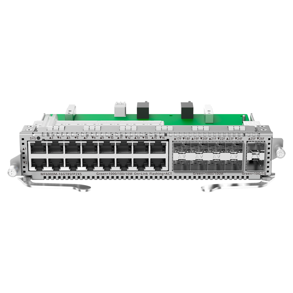 Reyee E-Lighten Line Card - Scheda di interfaccia per Switch modulare - Compatibile con RG-NBF6002M - 16 Porte RJ45 Gigabit - 8 porte SFP Gigabit + 2 porte SFP+ 10 Gbps - Dimensione 1 Slot