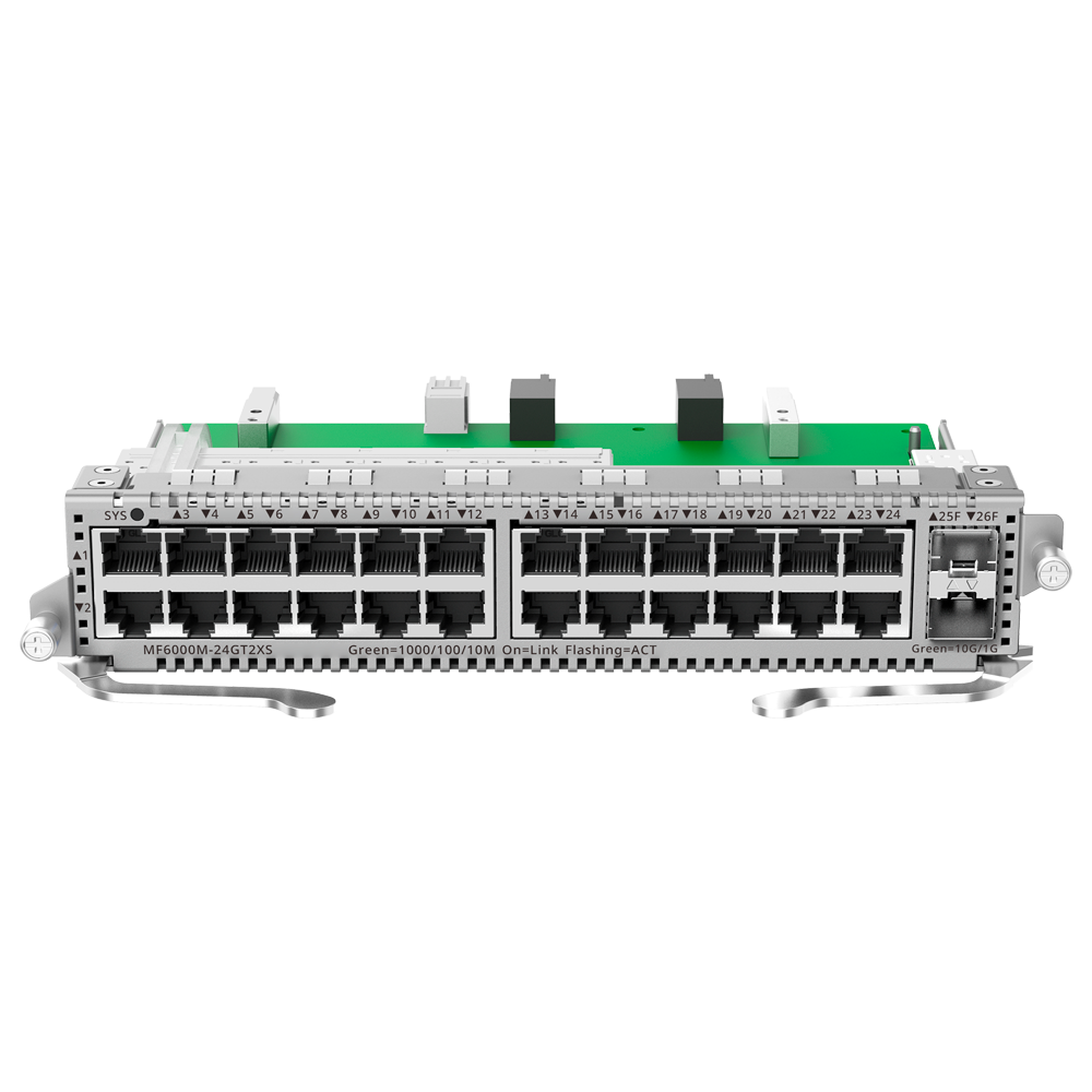 Reyee E-Lighten Line Card - Scheda di interfaccia per Switch modulare - Compatibile con RG-NBF6002M - 24 porte RJ45 Gigabit + 2 porte SFP+ 10 Gbps - Dimensione 1 Slot