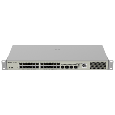 Reyee Switch Cloud Layer  2 - 24 porte RJ45 Gigabit - 4 SFP Gigabit - Static LAG/DHCP Snooping/IGMP Snooping/Port Mirroring - VLAN/Port Isolation/STP/RSTP/ACL/QoS/LACP/SNMP - Montaggio su rack