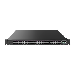 Reyee Switch PoE Cloud Layer  2 - 48 porte PoE Gigabit + 4 SFP Gigabit - 30W per porta 802.3af/at / Massimo 370W - Static LAG/DHCP Snooping/IGMP Snooping/Port Mirroring - VLAN/Port Isolation/STP/RSTP/ACL/QoS/LACP/SNMP - Montaggio su rack