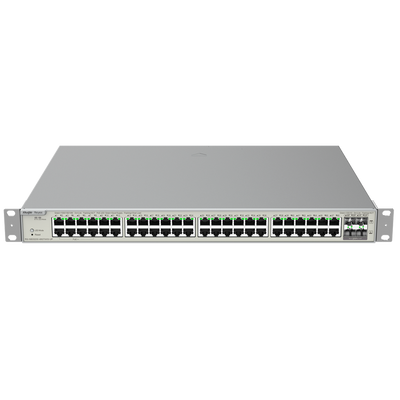 Reyee Switch Hi-PoE Cloud Layer 3 - 48 porte PoE RJ45 Gigabit + 4 SFP+ 10Gb - 40 Porte PoE+ (30W) + 8  Hi-PoE (90W) / 740W - Static LAG/DHCP Snooping/IGMP Snooping/Port Mirroring - VLAN/Porta Isolation/STP/RSTP/ACL/QoS/802.1X - Server DHCP/Ro...