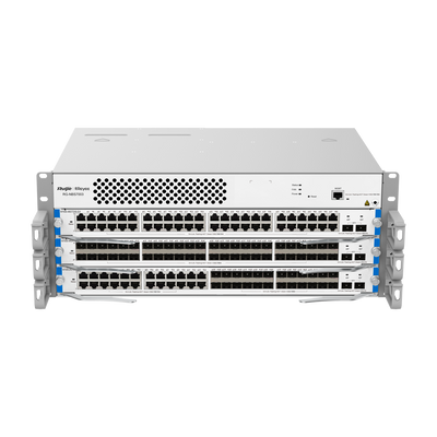 Reyee Switch Layer L3 modulare - 3 Slot di Espansione (dimensione totale di 4U) - Fino a 144 porte GE / 144 SFP GE / 48 SFP+ - Static LAG/DHCP Snooping/IGMP Snooping/Port Mirroring - VLAN/Porta Isolation/STP/RSTP/ACL/QoS/802.1X - Server DHCP/...