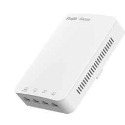 Reyee - AP Wi-Fi Omnidirezionale a Parete 5 - Frequenza 2.4 e 5 GHz  - Velocità di trasmissione fino a 1267 Mbps - Switch Gigabit 4 porte integrate - Installazione su scatole di derivazione