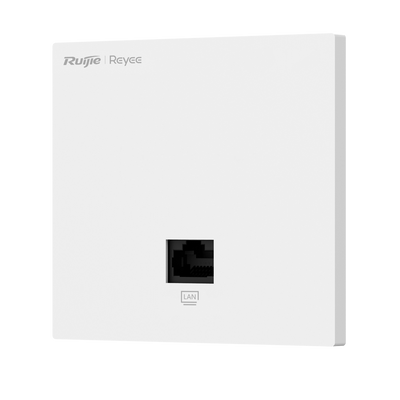 Reyee - AP Wi-Fi Omnidirezionale a Parete 5 - Supporta 802.11 b/g/n/ac Wave 1 e 2 2.4GHz e 5GHz - Velocità di trasmissione fino a 1267 Mbps - 2x Porte RJ45 Gigabit - Installazione su scatole di derivazione