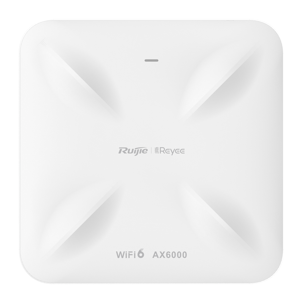 Reyee - AP Omnidirezionale Wi-Fi 6 ad Alta Densità - Frequenza 2.4 e 5 GHz  - Supporta 802.11a/b/g/n/ac/ax - Velocità di trasmissione fino a 6000 Mbps - Antenne MU-MIMO 4x4 in 2.4GHz