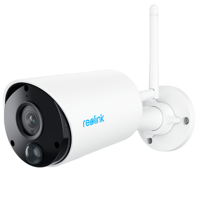 Telecamera WiFi a batteria Reolink - 3MP (2304 x 1296) - IR 10 m / Sirena - Rilevamento PIR di Persone / Veicoli - Audio bidirezionale / Slot MicroSD - Adatta per esterni