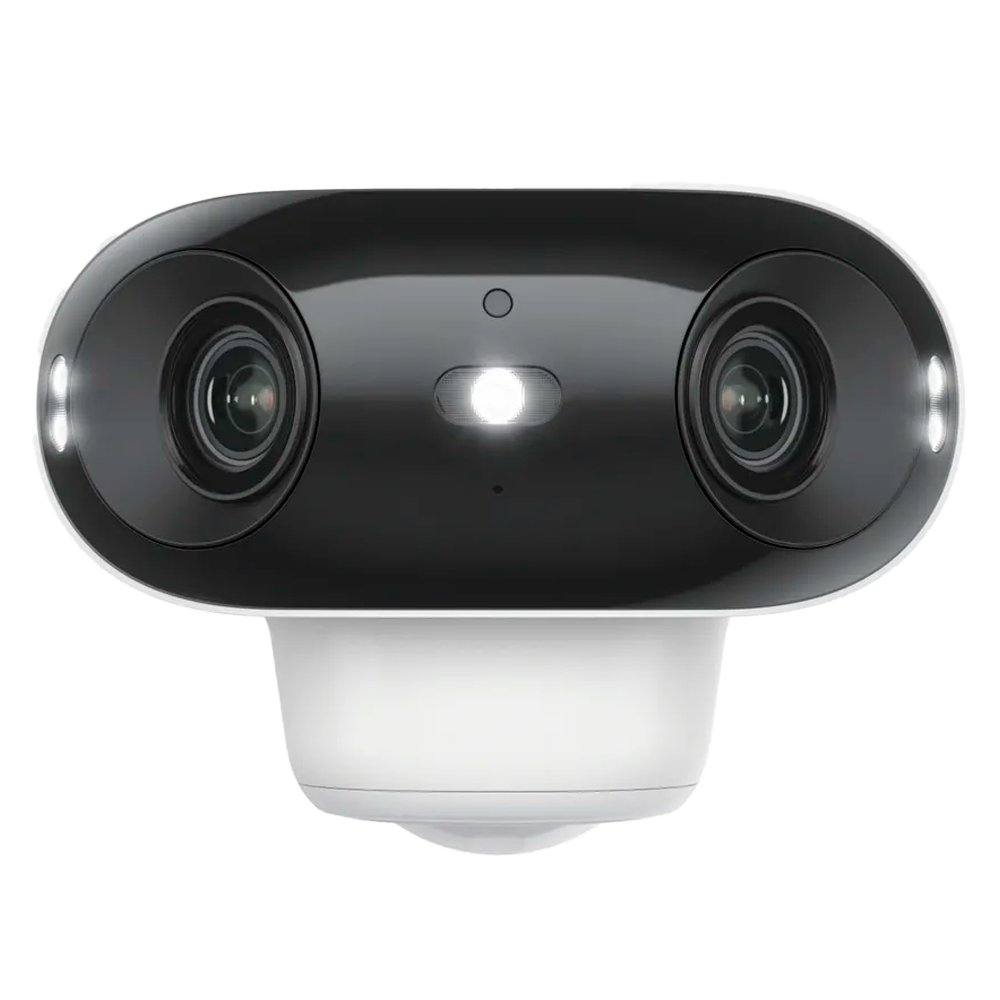 Reolink Telecamera WiFi a Batteria Argus B740X - 8MP (5120x1440) | Visione 180º a Doppia ottica - WiFi Doppio / Modalità Color Night - Rilevamento PIR di Persone / Veicoli / Animali domestici - Audio bidirezionale / Slot MicroSD - Adatta per esterni