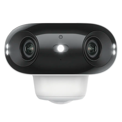 Reolink Telecamera WiFi a Batteria Argus B740X - 8MP (5120x1440) | Visione 180º a Doppia ottica - WiFi Doppio / Modalità Color Night - Rilevamento PIR di Persone / Veicoli / Animali domestici - Audio bidirezionale / Slot MicroSD - Adatta per esterni