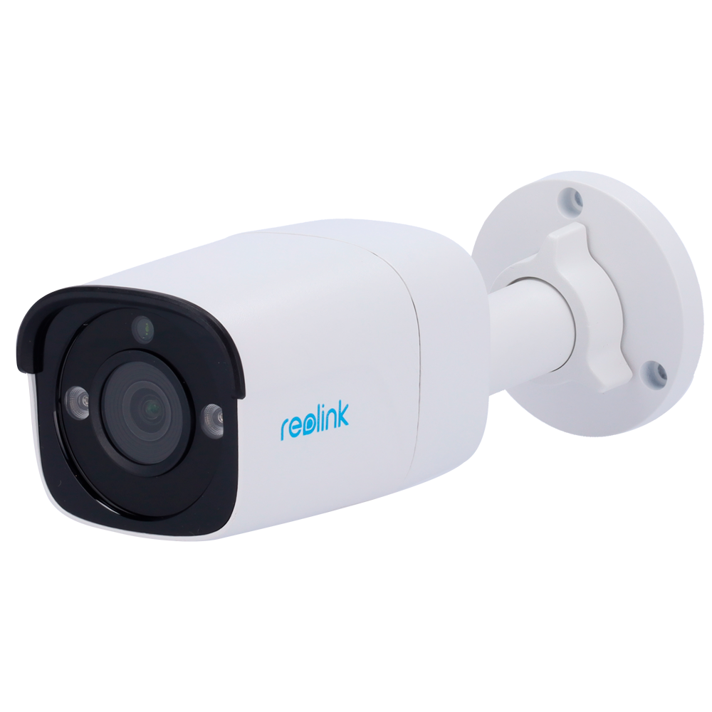 Reolink Telecamera IP PoE P320 - 5MP (2880 x 1616) - IR 30 m / PoE - Rilevamento di Persone / Veicoli - Audio bidirezionale / Slot MicroSD - Adatta per esterni