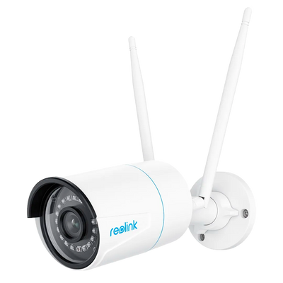 Reolink Telecamera WiFi Dual Band W320 - 5MP Super HD (2560 x 1920) - IR 30 m - Rilevamento di Persone / Veicoli - Audio bidirezionale / Slot MicroSD - Adatta per esterni