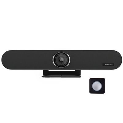 Barra per videoconferenze All in One - Risoluzione 4K - Angolo di visione 120° - Microfoni e altoparlanti integrati - Include un pulsante di trasmissione - Plug &amp; Play
