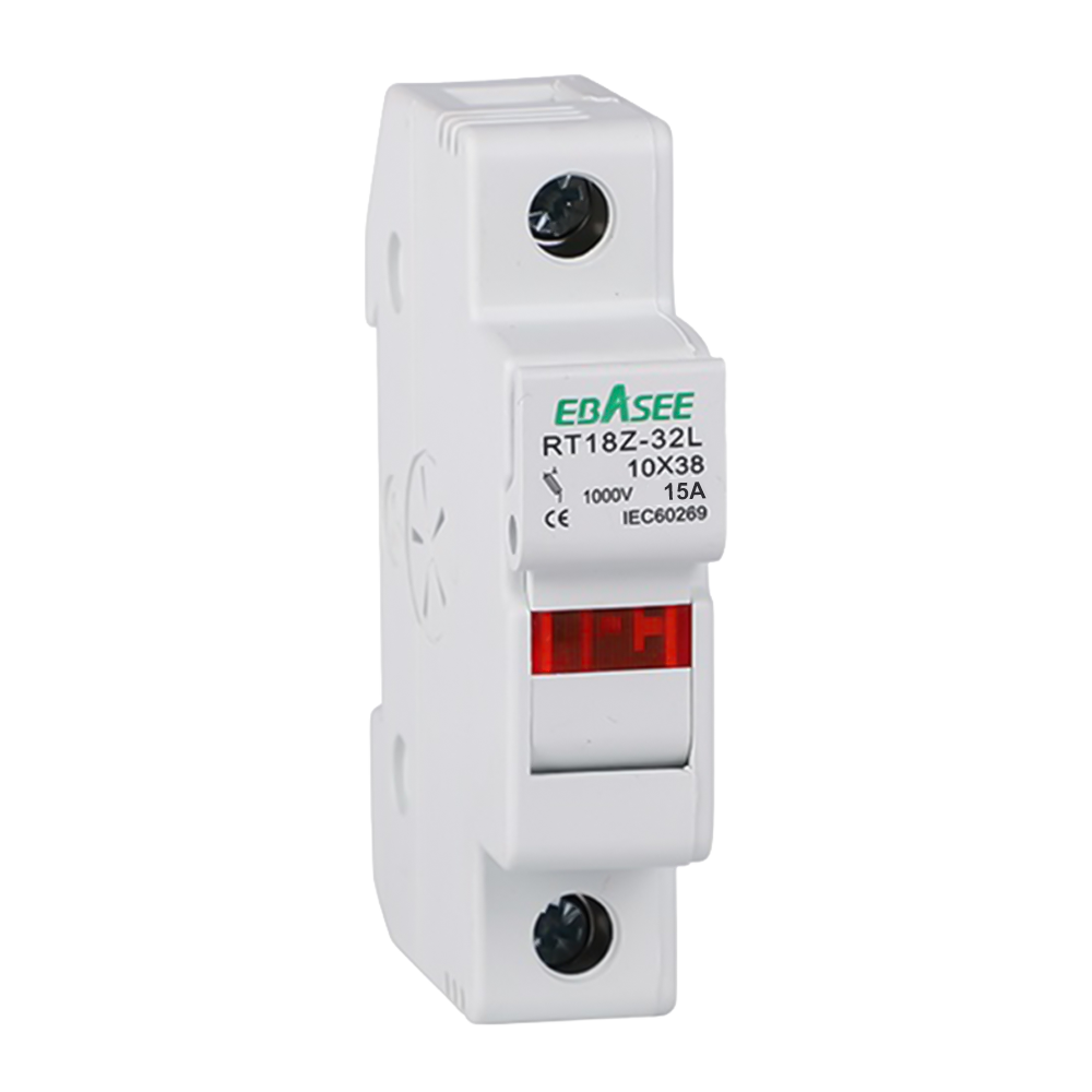 FENIVA | Fusible + Portafusible DC - Tensión máxima DC 1000V  - 1 polo - Corriente nominal DC 15A - Para proteger instalaciones fotovoltaicas - Instalación en carril DIN