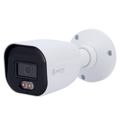 Safire Smart telecamera Bullet IP gamma E1 con AI-ISP - Sensore 1/2.9" grande apertura F1.0 Night Color X - Risoluzione 4 Megapixel (2688x1520) | MicroSD - Ottica 2.8 mm | Microfono integrato | LED 30m - IA: Classificazione delle persone e de...
