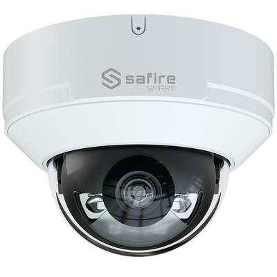 Safire Smart telecamera Dome IP gamma I1 con AI-ISP - Sensore 1/1.8" grande apertura F1.0 Night Color X - Risoluzione 4 Megapixel (2688x1520) | MicroSD 1TB - Ottica 2.8 mm | Microfono integrato | LED 30m - IA:Classificazione di persone e veic...