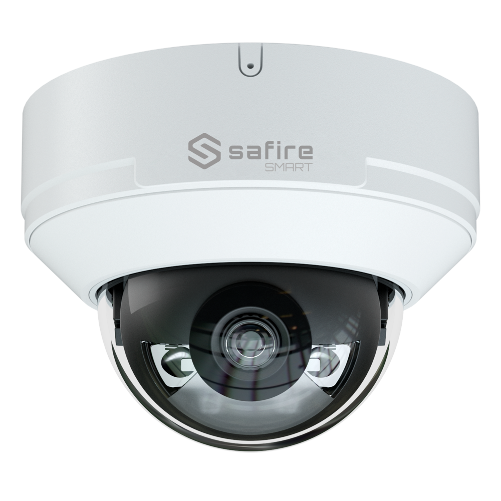 Safire Smart - Telecamera Dome IP gamma I1 AI Avanzata e DualLight - Risoluzione 6 Megapixel (3296x1856) - Ottica 2.8mm | Audio | Allarmi | IR 30m &amp; WL 30m  - IA Avanzata:Perimetro