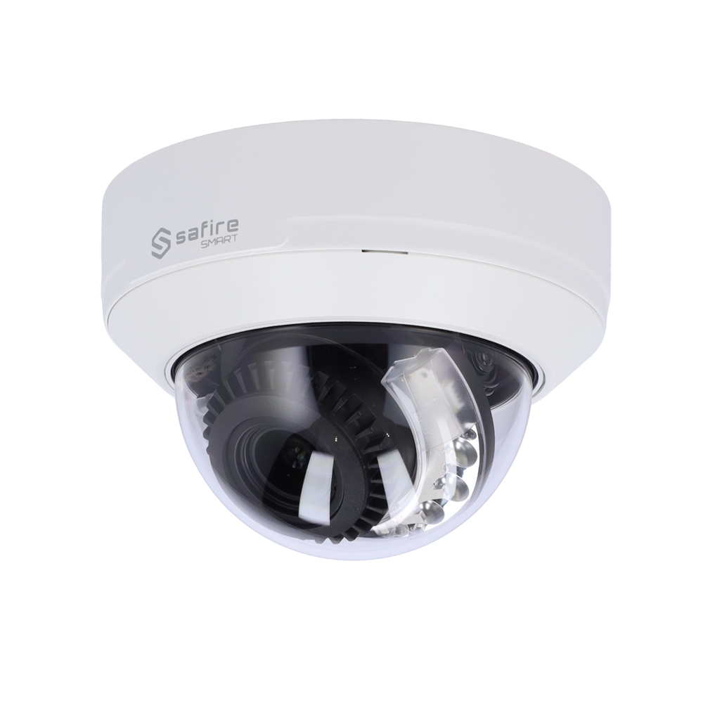 FENIVA | Safire Smart cámara Domo IP gama I1 con AI-ISP - Sensor 1/1.8" gran apertura F1.0 Night Color X - Resolución 4 Mpx (2688x1520) | MicroSD 1TB - Lente 2.8~12 mm | Audio | Alarma | LED 30m  - AI:Clasificación de humano y vehículo| Metadatos...