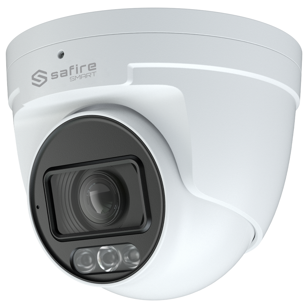 FENIVA | Safire Smart cámara Turret IP gama I1 con AI-ISP - Sensor 1/1.79" gran apertura F1.0 Night Color X - Resolución 4 Mpx (2688x1520) | MicroSD 1TB - Lente 2.8~12 mm | Micrófono integrado | LED 30m - AI:Clasificación de humano y vehículo| Me...