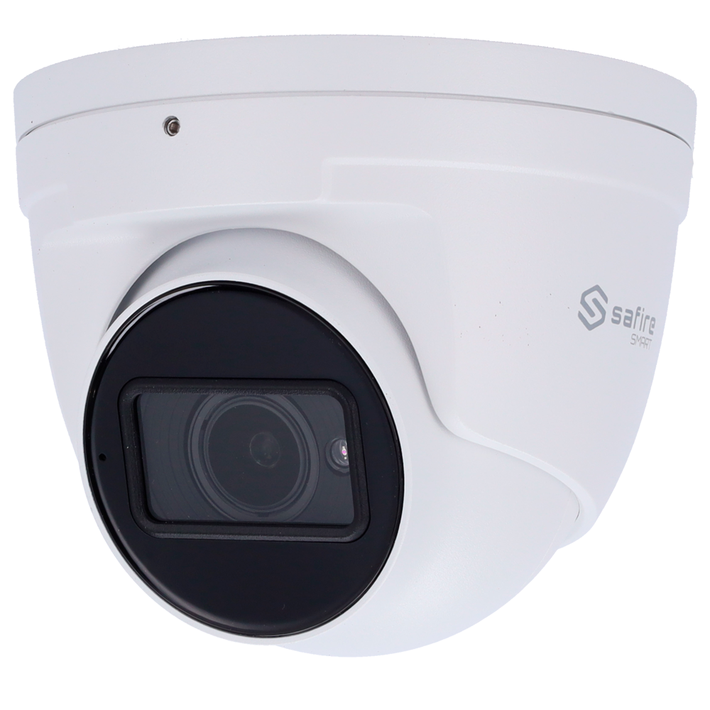 Safire Smart - Telecamera Dome IP gamma I2 IA Avanzata - Risoluzione 6 Megapixel (3296×1856) - Ottica motorizzata 2.8~12 mm | Audio | IR 50m - IA Avanzata: Metadati video e Rilevamento del Volto - Waterproof IP67 | PoE (IEEE802.3af)