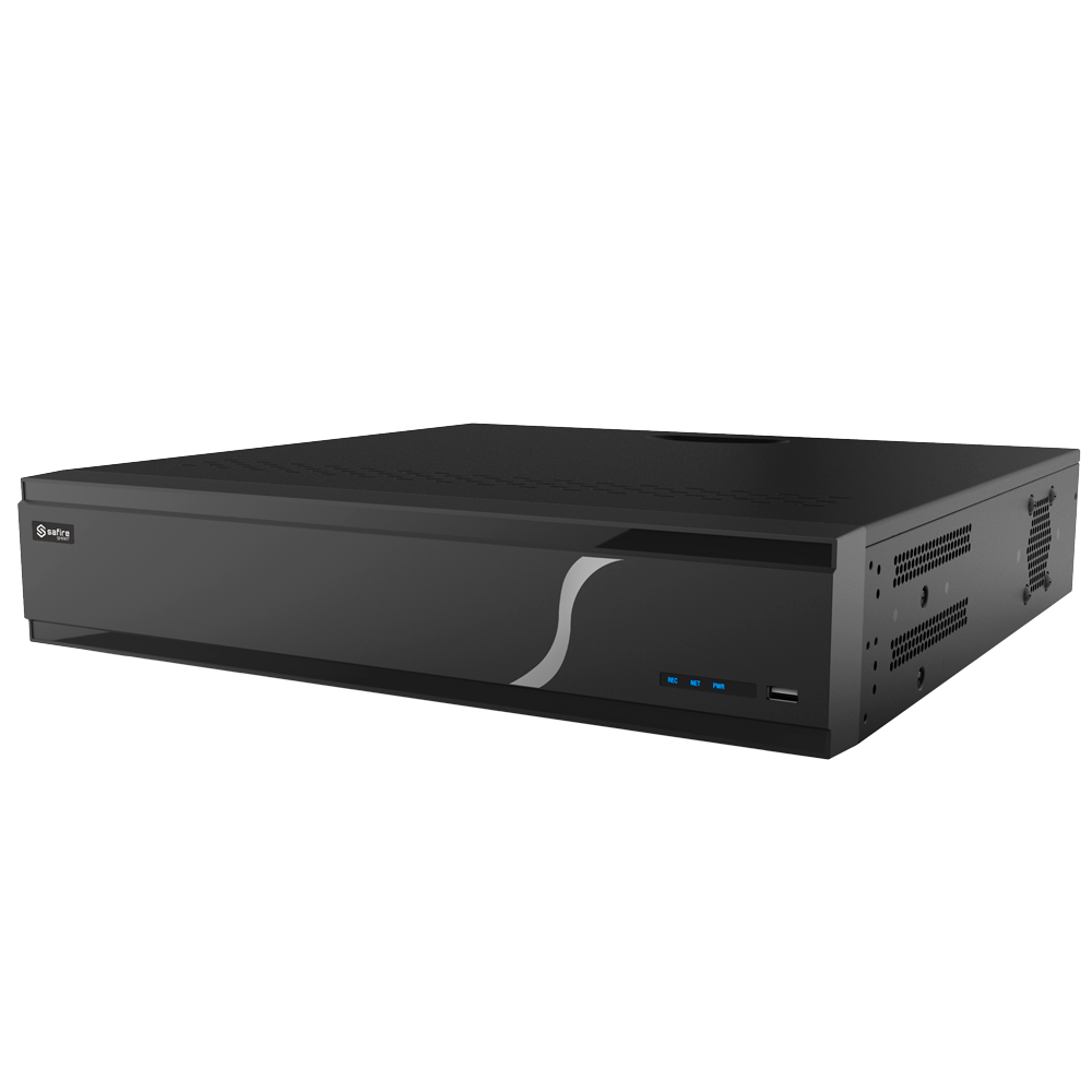 Safire Smart - Videoregistratore NVR per telecamere IP gamma B2 - 32CH video / Compressione H.265S / 8HDD - Risoluzione fino a 12Mpx / Larghezza di banda 320 Mbps - HDMI 4K