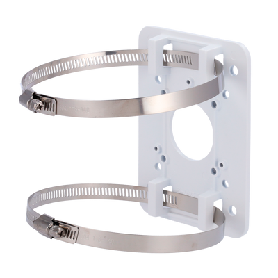 Staffa per pali/lampioni Safire Smart - Per telecamere dome motorizzate - Diametro 80~140 mm - Realizzato in ADC12 - Colore bianco