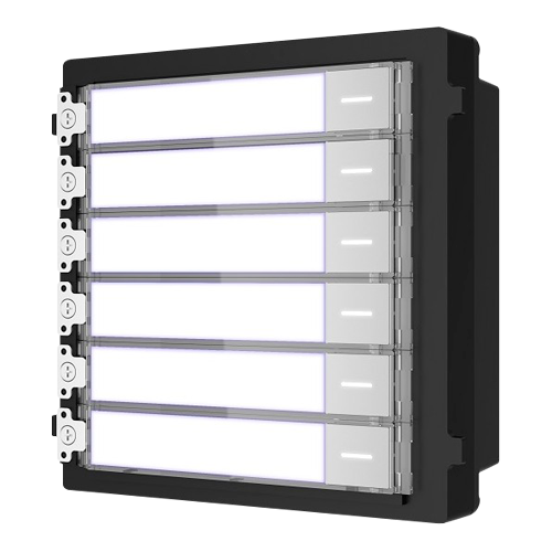 Modulo estensione - Chiamata di diversi monitor - 6 pulsanti - 6 etichette LED personalizzate - Adatto per esterni IP65 - Montaggio modulare