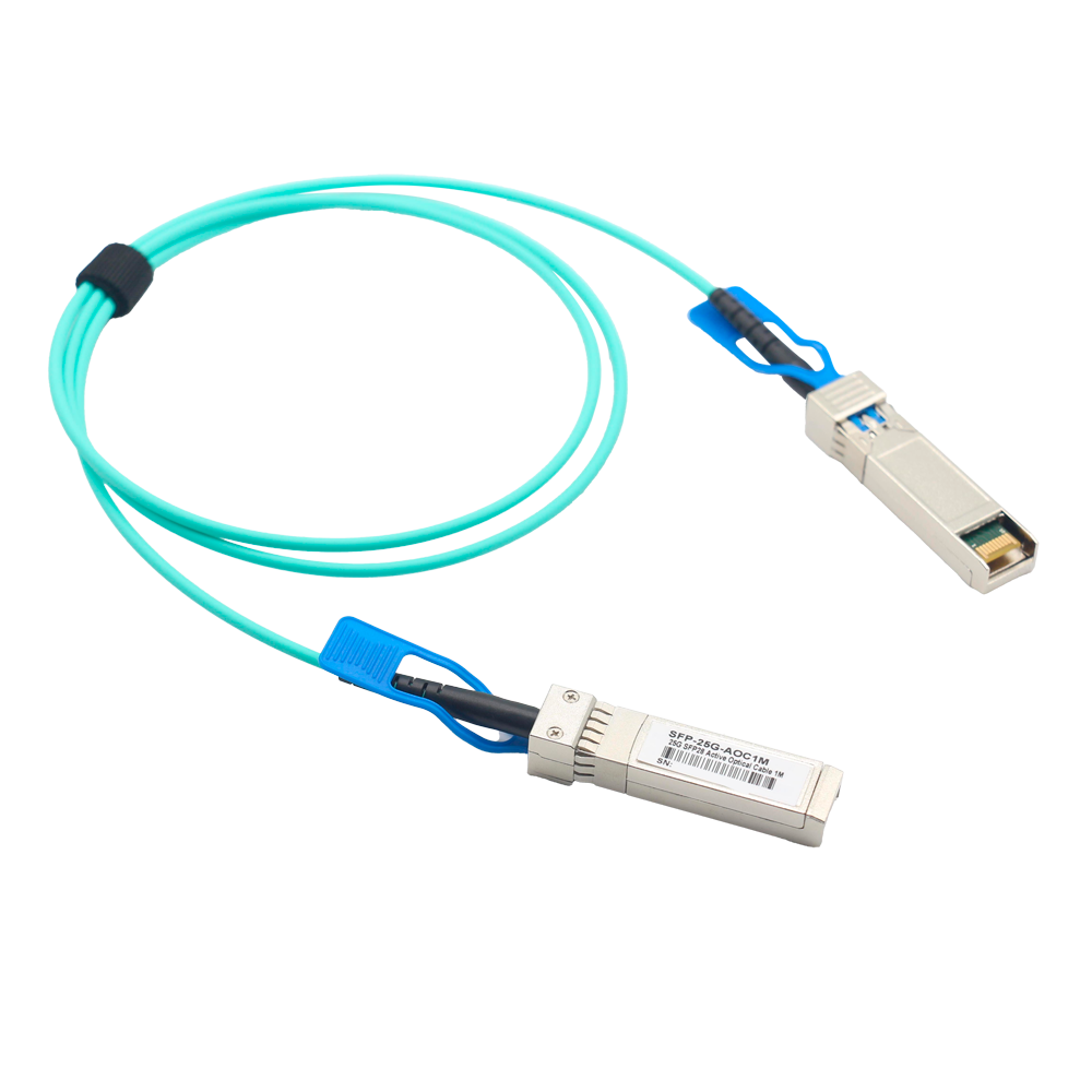 Cavo di collegamento diretto SFP28 - Velocità 25Gbps - Moduli SFP28 ad entrambe le estremità - Ideale per lo Stacking tra Switch - 1 Metri - Cavo Ottico