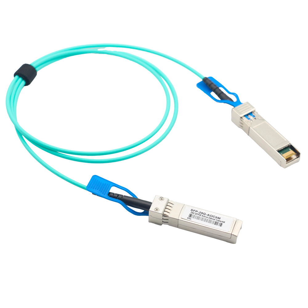 Cavo di collegamento diretto SFP28 - Velocità 25Gbps - Moduli SFP28 ad entrambe le estremità - Ideale per lo Stacking tra Switch - 5 Metri - Cavo Ottico