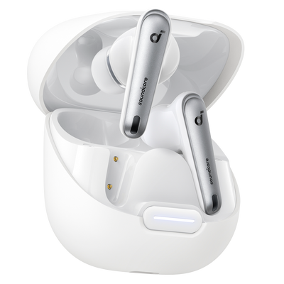Auricolari Wireless Soundcore by Anker - 50 ore di riproduzione - 6 microfoni - Personalizzazione tramite l'app Soundcore - Resistenti all'acqua IPX4  - Colore bianco