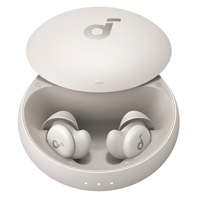 Auricolari wireless Soundcore per dormire - 10 ore di riproduzione  - Sistema di mascheramento del rumore - 3 microfoni  - Personalizzazione tramite l'app Soundcore - Resistenti all'acqua IPX4